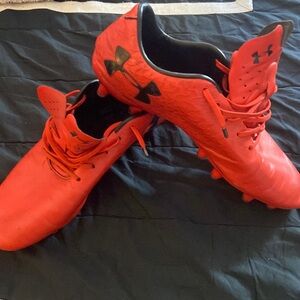 Under Armour Red Soccer Cleats - Size 9 - No Soles